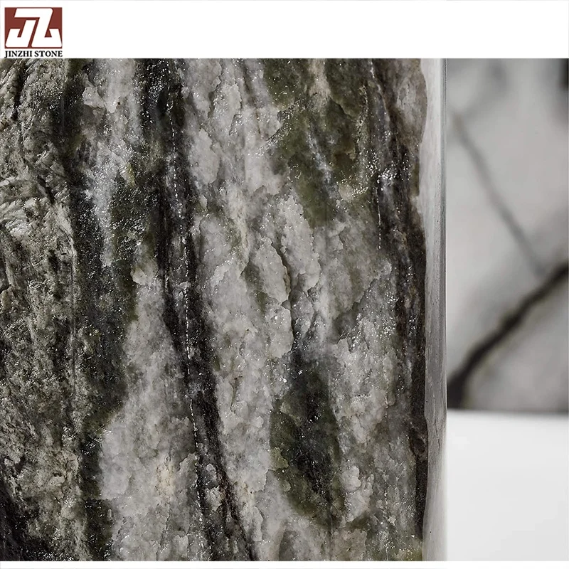 Modern Classic White Panda round Marble Coffee Table Base Calcite Stone Dining Kitchen Tea Tables Living Room Furniture Series