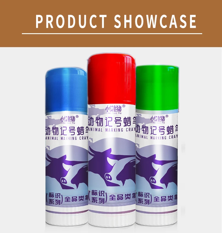 Durable Waterproof Plastic Pig Feeders Animal Marking Crayon New Condition Livestock Tagging Veterinary Crayon for Cattle