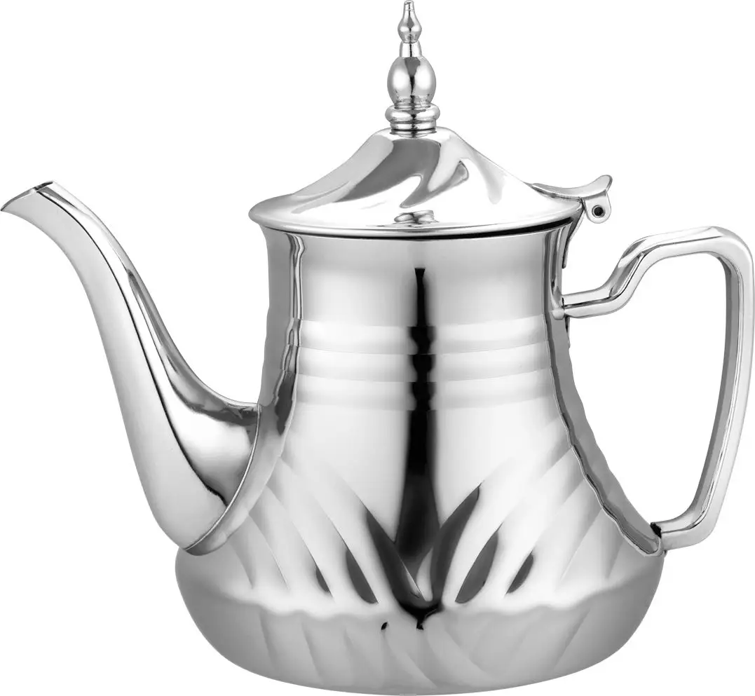 Wholesale 0.8L 1.2L 1.6L 2.0L Arabia Water Kettle Small Stainless Steel Moroccan Tea Set Ramadan Induction Teapot