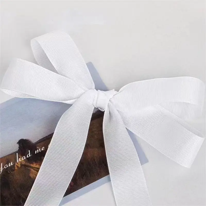 Custom100% Handmade print grosgrain gift ribbon stripes for girl hair bows for bows black ribbon tie