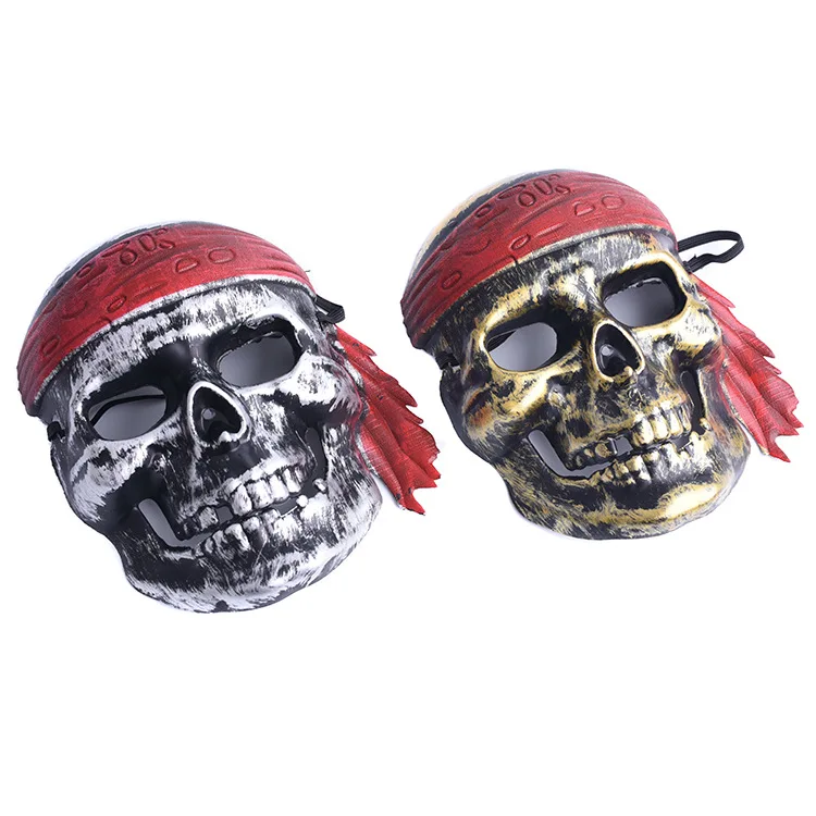 Horror Skull Face Mask Creepy Pirates Headgear for Carnival Masquerade Prop Halloween party  Decoration