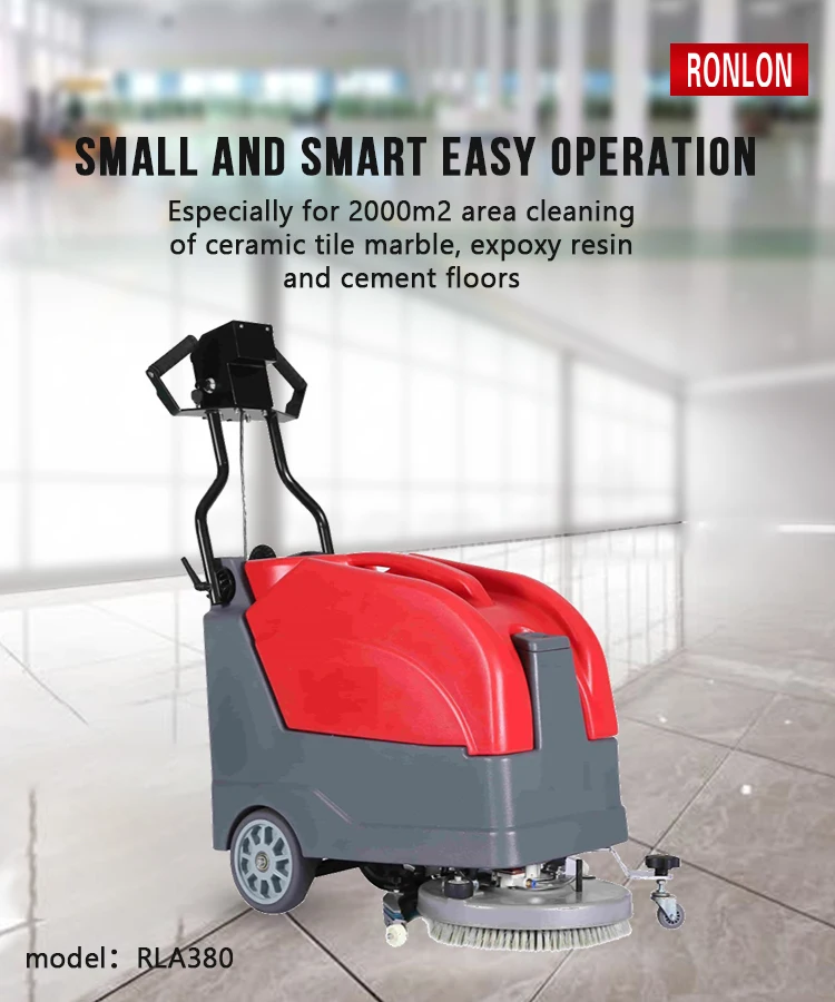 RONLON 2022 best selling industrial floor scrubbers floor cleaning equipment /mini floor scrubber/walk behind floor scrubber