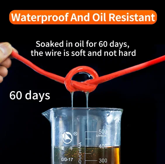 High temperature resistance  12 10 6 awg silicone battery tinned copper cable 14 8 2 awg silicone electrical wire cable