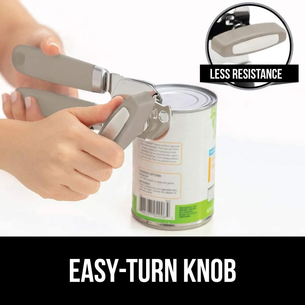 Custom Stainless Steel Jar Opening Oversized Sharp Cutting Wheel Handheld Strong Manual Can Opener With Bottle Opener