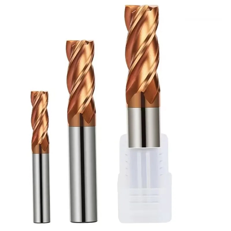 CNC Cutting Tool Solid Carbide Endmill 4 Flute hrc45 hrc55 hrc65 Endmills Corner Radius End Mill