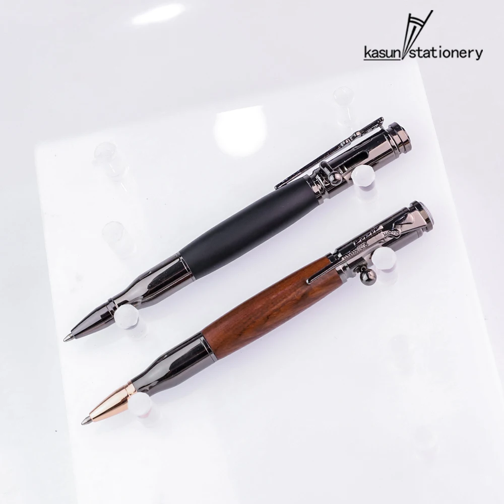 Hot selling Bullet Shaped Bolt Action Custom Logo Rifle Design Clip Gun Pen for Business Gift