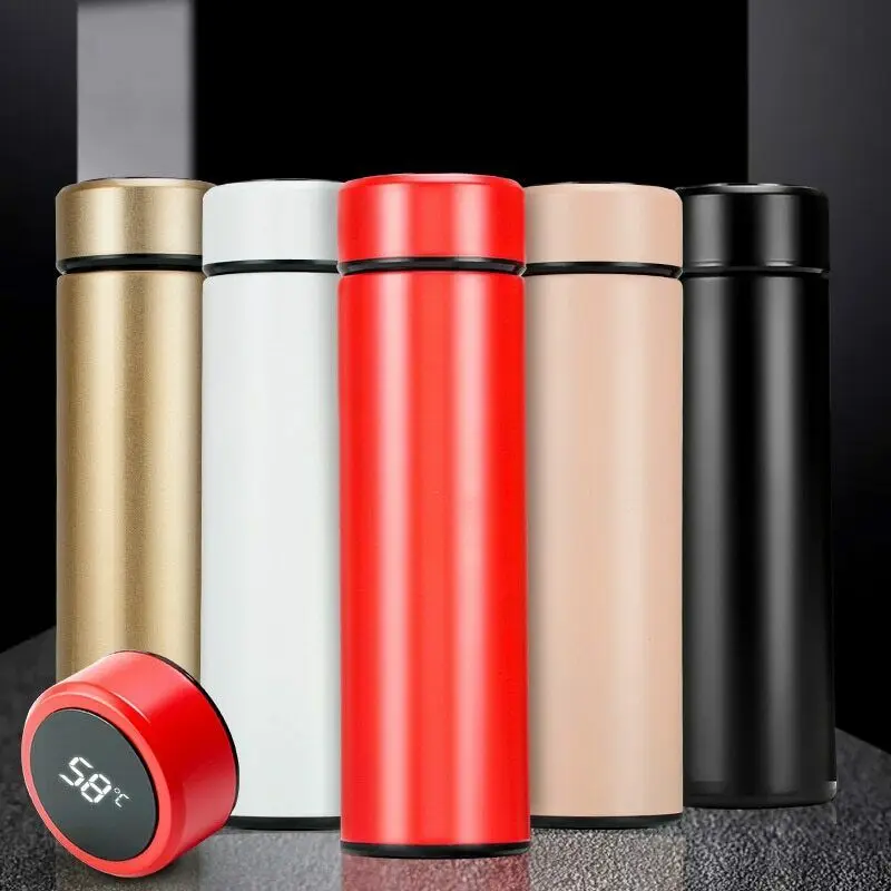 Double Wall Insulated Custom vacuum flask Smart Thermos Water Bottle Led Temperature Display thermos