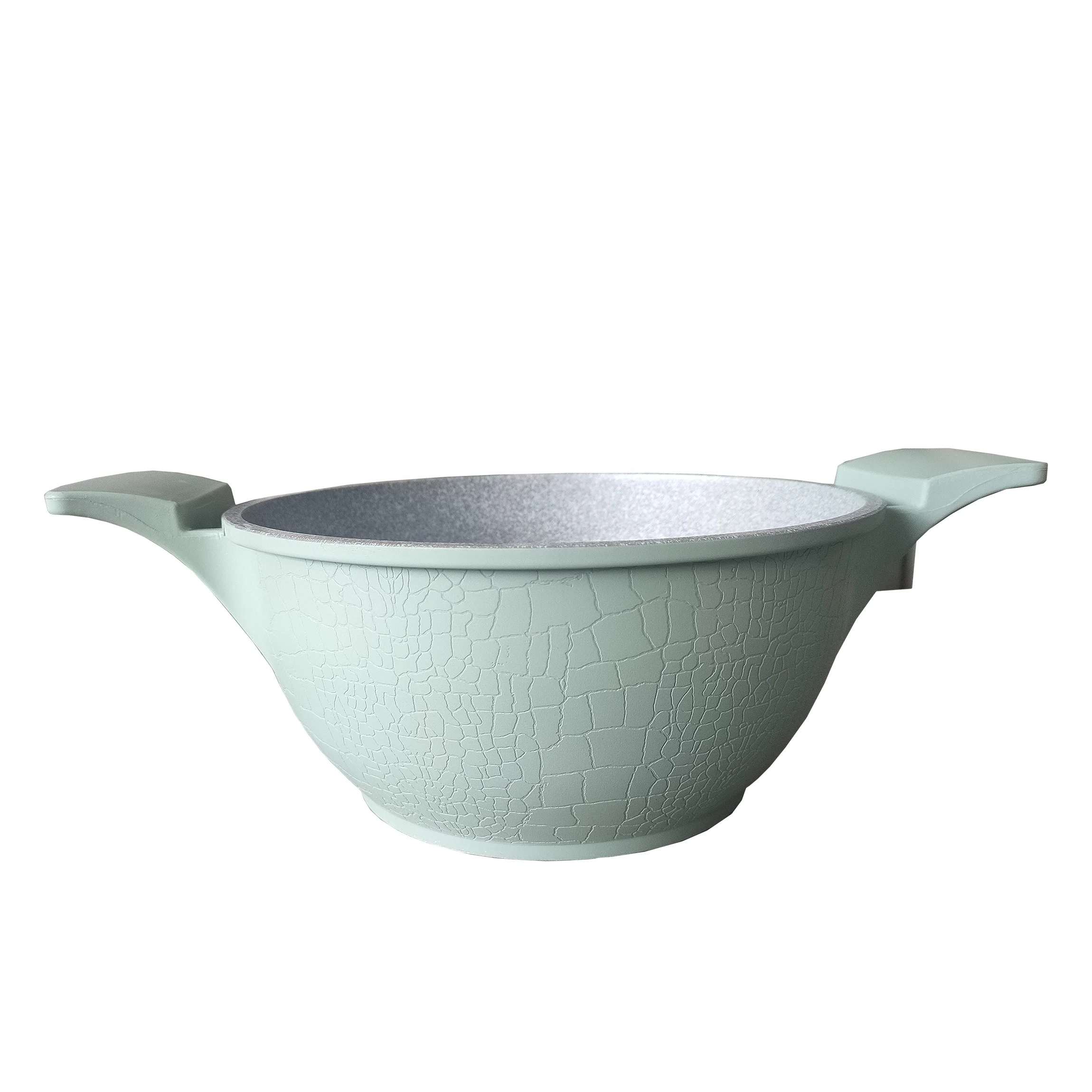 Customization wholesale high quality blue die casting Soup & Stock Pots non stick casserole with glass cover