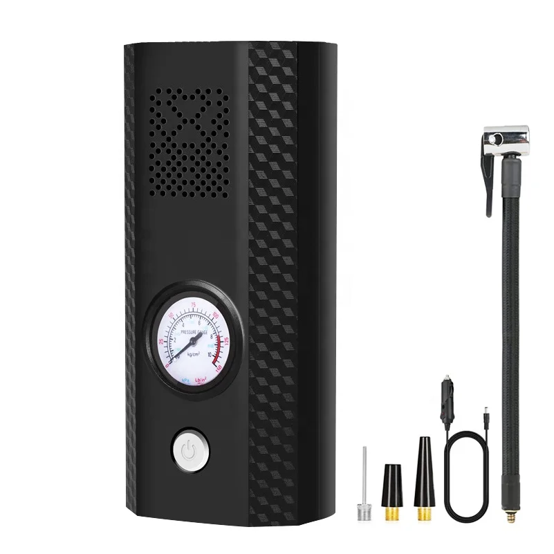 Tire Inflator Portable Air Compressor 12V Mini Electric Auto Tire Pump with Pressure Gauge LED Light for Car Tires Bicycle Ball