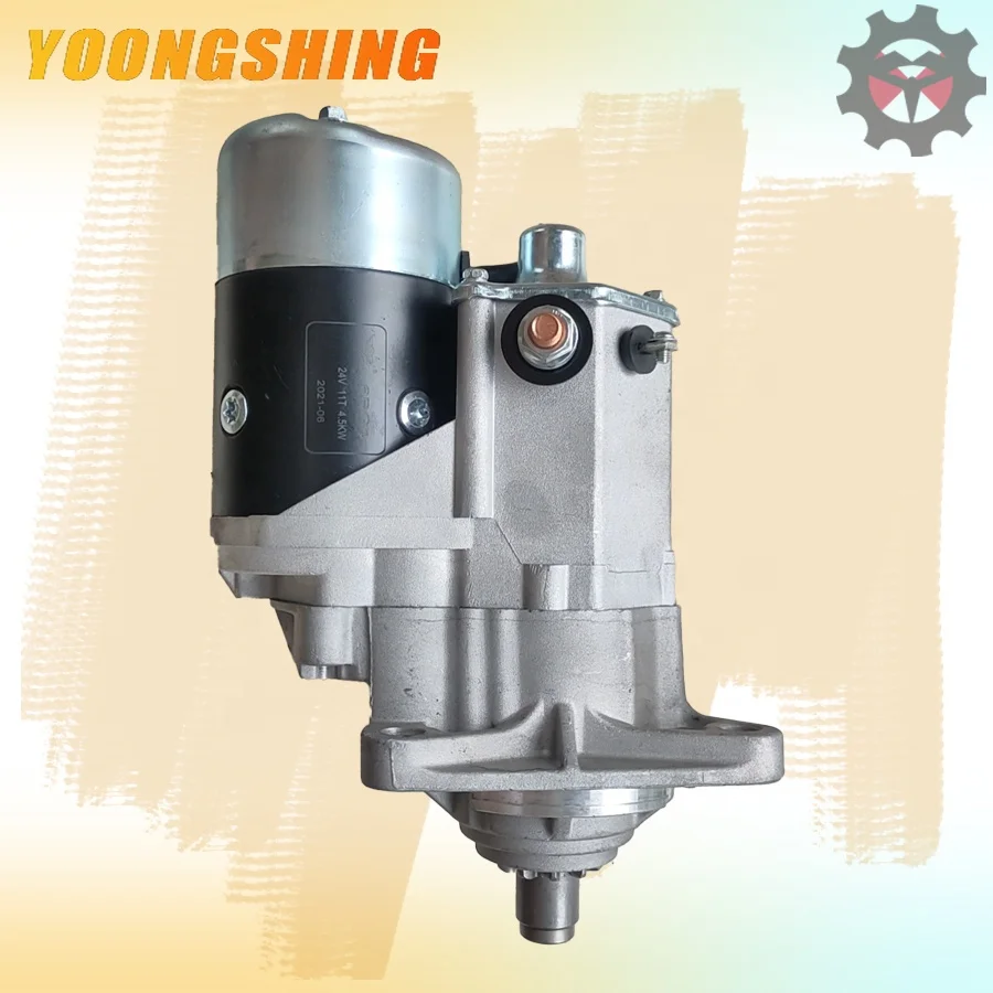 Стартер для ISUZU JCM 6BB1 6BG1 ZAX200/210-5 028000-6200 S25137 1811001411 24V 11T 4.5KW