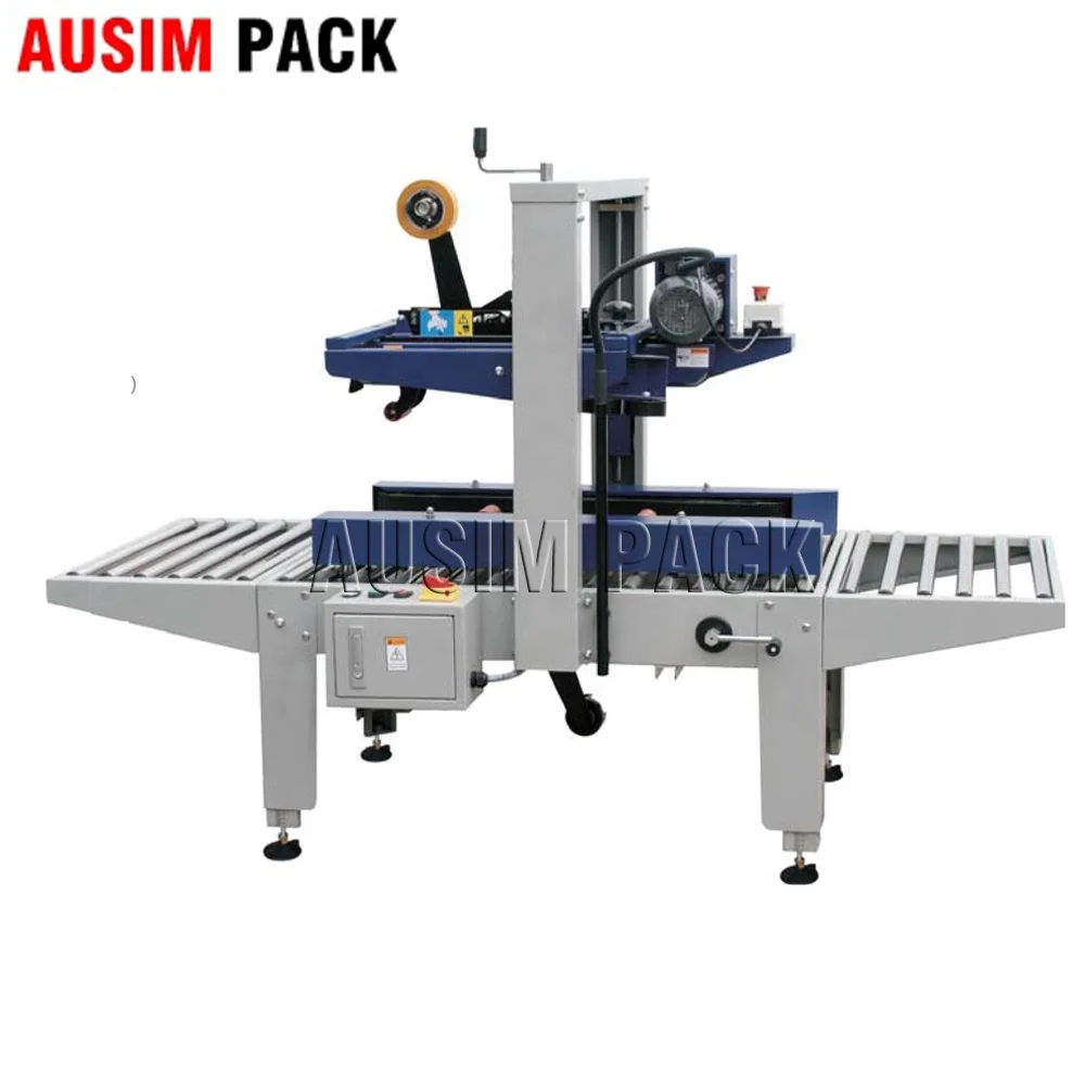 OEM Logo Sealing Cases Box Erector With Bottom Sealer Continuous Vacuum Packaging Machine