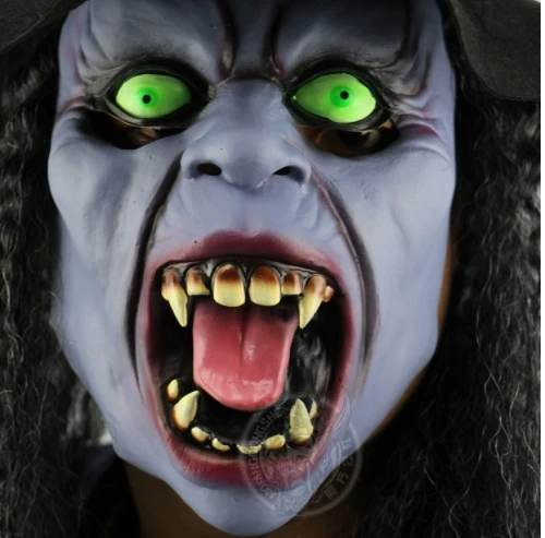 Fang Fang Dark Night Witch Halloween Bar Ghost House Ball Props Pullover Terror Ghost Mask