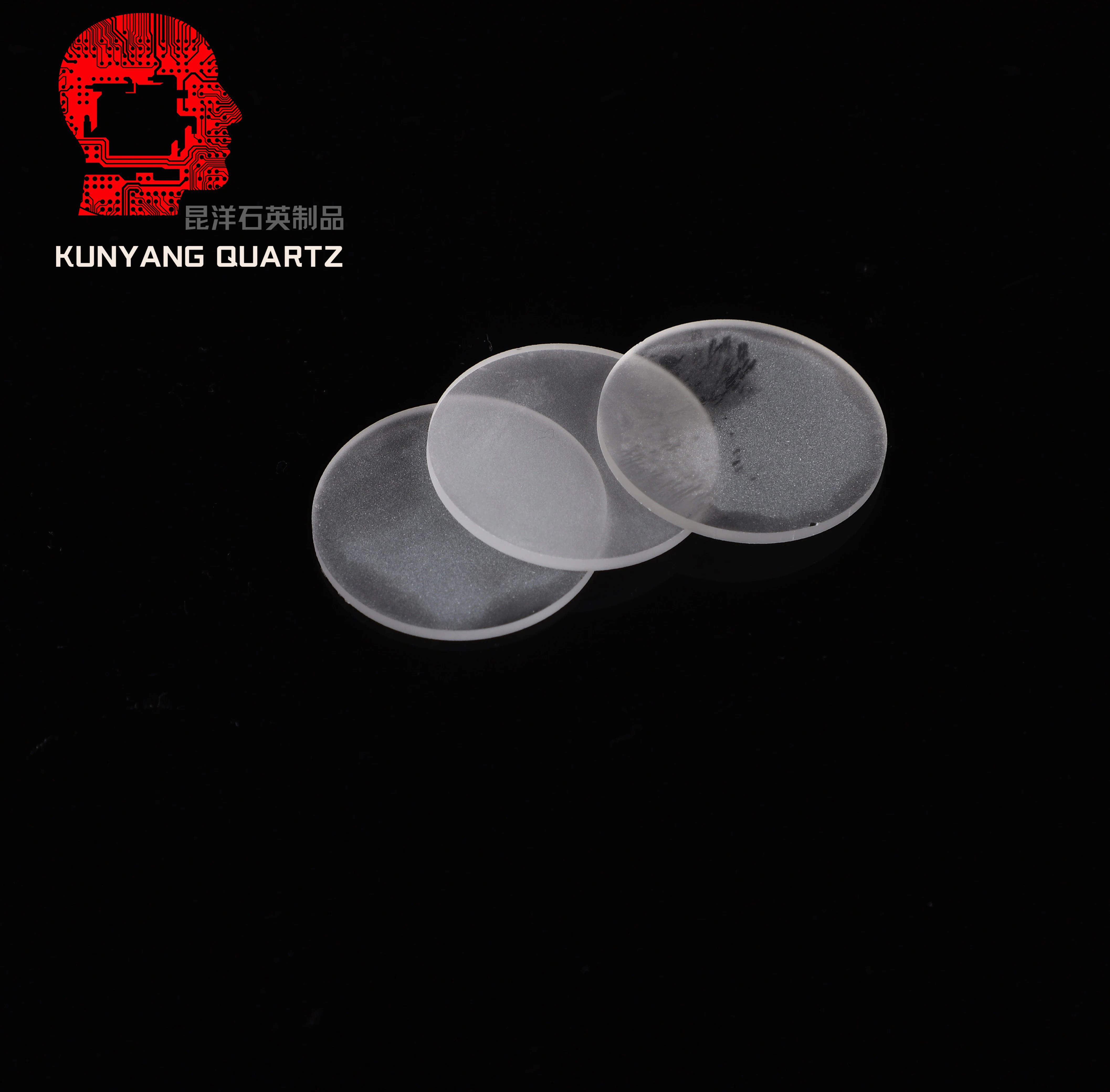 Round transparent quartz glass plate disc/ disk for heat observation window