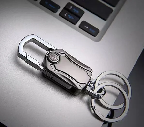 Alloy car multi-function metal key chains ring alloy gyro key chain bottle opener Double key chain