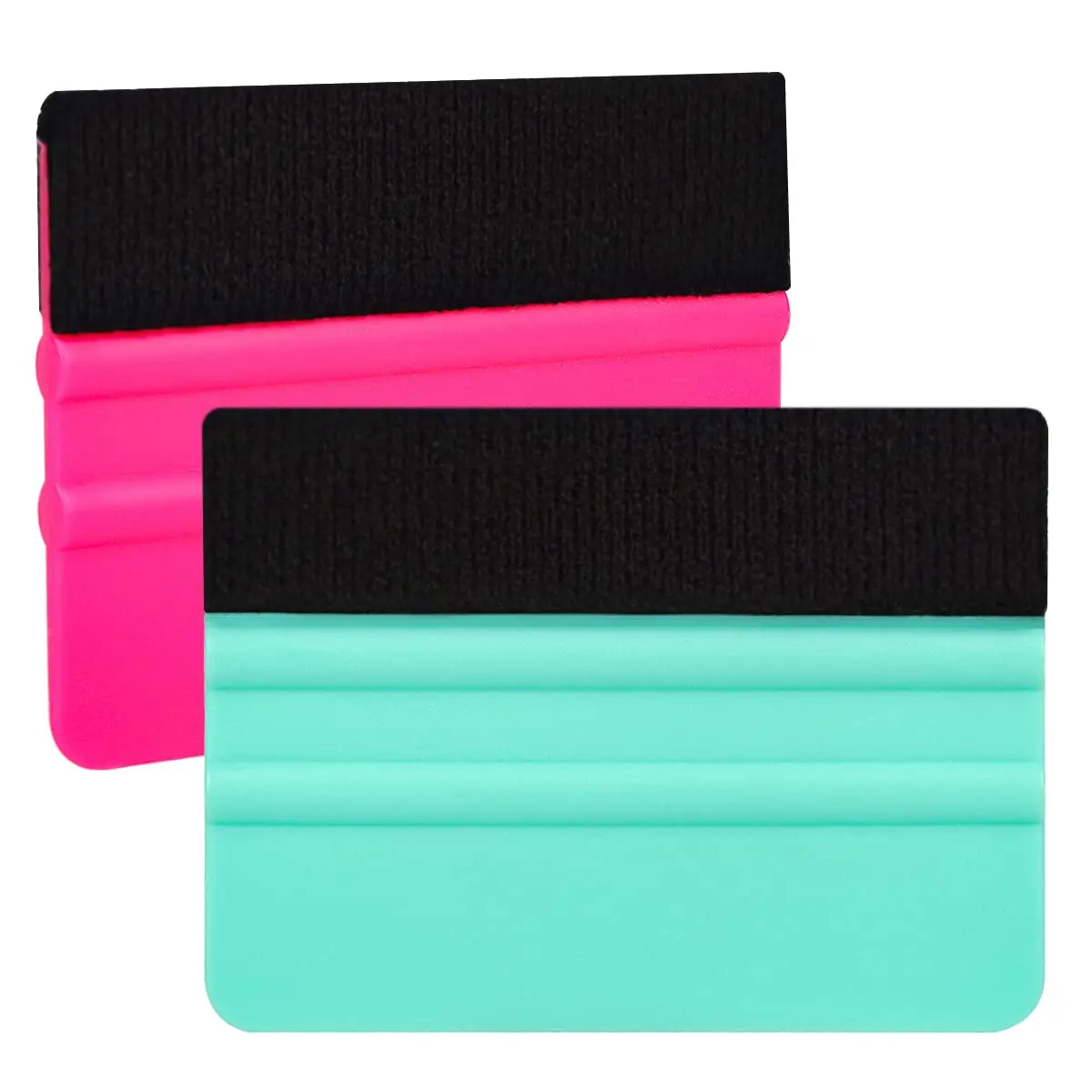 Custom logo sign tools vinyl squeegee felt edge black squeegee High quality custom color soft felt car wrapping tool vinyl edge