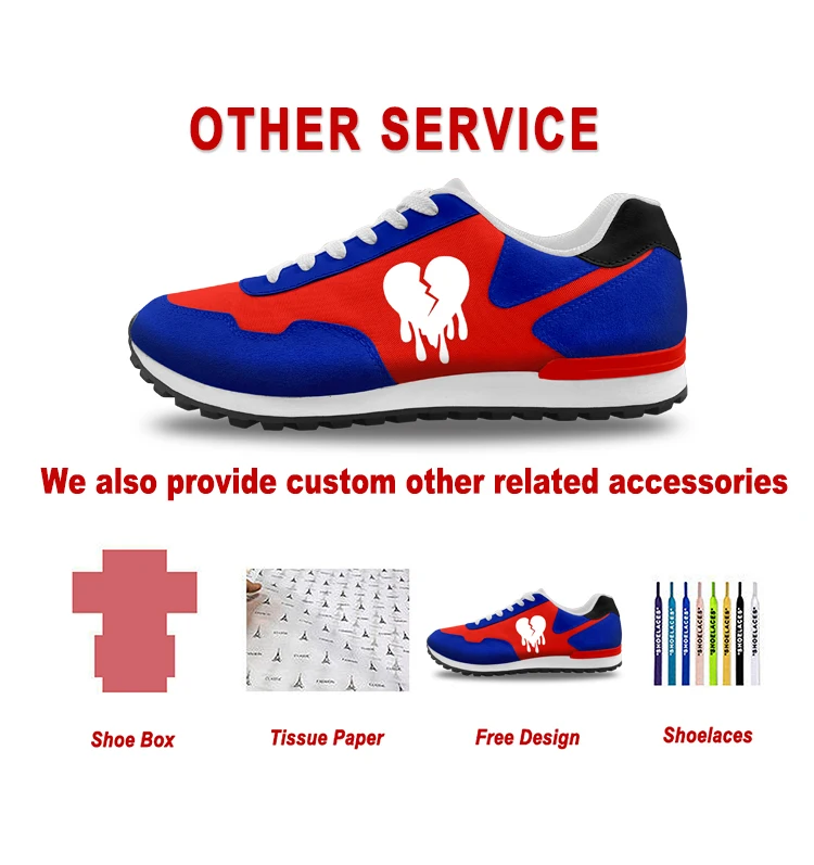 Small Order Customize Brand Women Shoe Box Manufacturer TPR EVA Men Sneakers Running Shoes Sports Custom Trainer Running Shoes