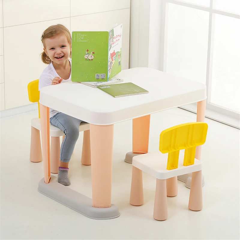 Factory Price Cartoon Writing Table Chair Set For Children
