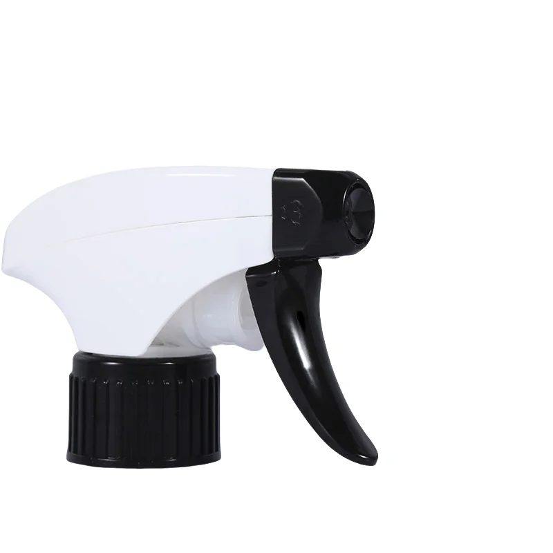 OEM eco friendly recycled all plastic trigger sprayer 28mm black and white trigger sprayer