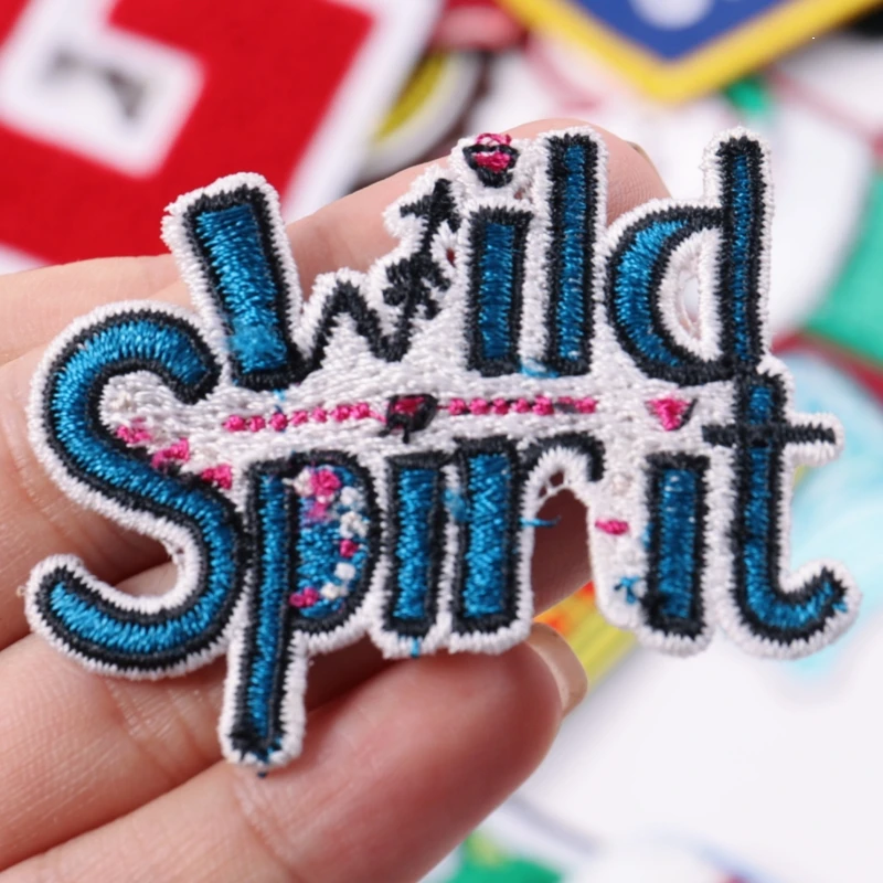 Embroidered Hat Patches Iron-on Chenille Letters Custom Embroidery Patch Large Logo Fashion Number Jacket Clothes Patches