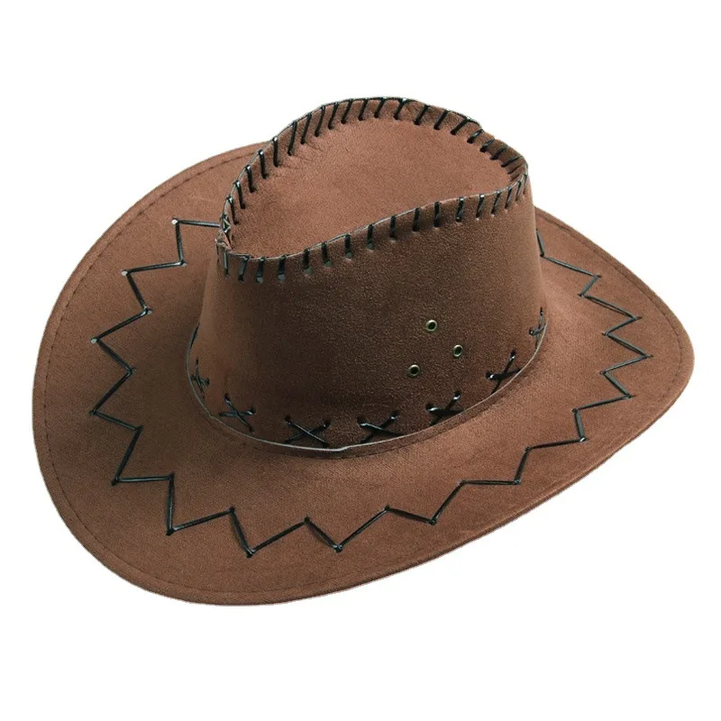 Deluxe Wide Brim Cowboy Hat Unisex Classic Western Style Hats