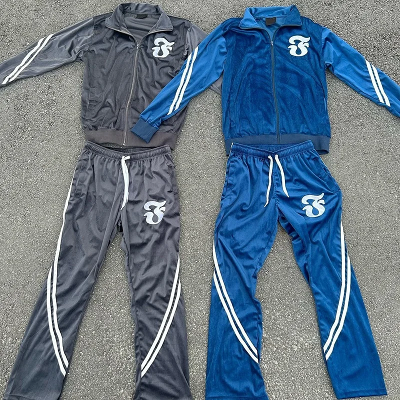 Rainbow Spray Custom Windbreaker Suit Two Piece Set Zip Up Jacket Sweatsuit Nylon Zipper Track Suit Windbreaker Tracksuit