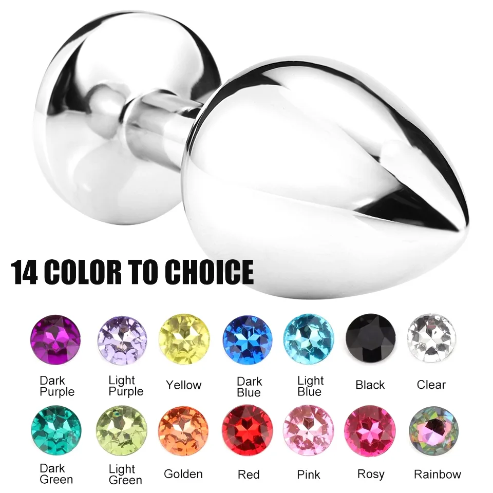 Aluminium Alloy Metal Anal Butt Plug OEM ODM Colorful Sex Toys Jewel Toy for Men Women and Adults-Red Model Number