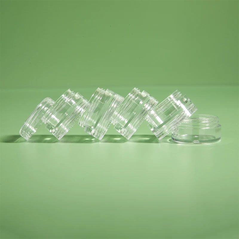 Оптовая продажа, удобная складная пластиковая банка для косметики с блестками, 10 г, 10 мл, 5 мл, 5 г, с 5-слойной винтовой крышкой