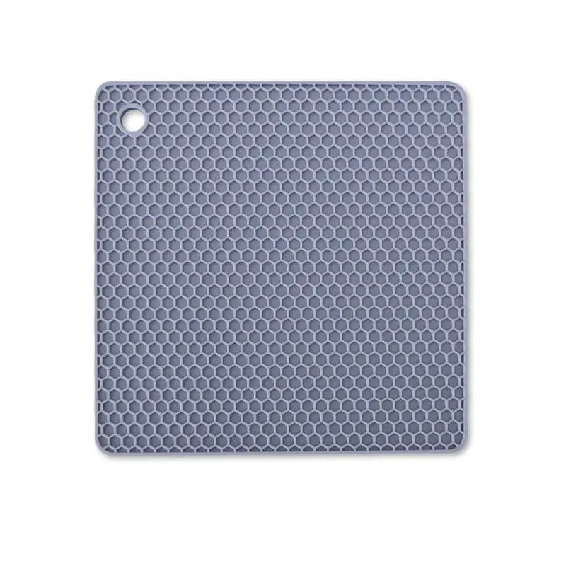 Silicone Honeycomb Pad Pot Holders Drying Mat Non-Slip Durable Flexible Easy to wash and Dry Silicone Trivet Mats