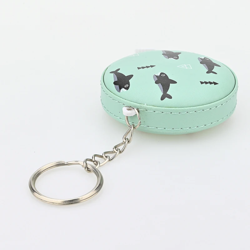 creative gift  1.5M leather measuring tape  cute soft tape measure key chain mini measuring tape with printed logo