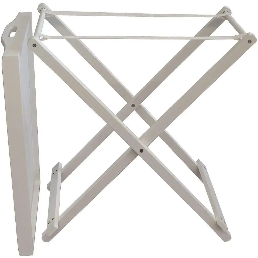 Cheaper big personalized customized Taylor & Brown White Wooden Folding Butler Serving Trays for Ottomans Wooden Tray Table