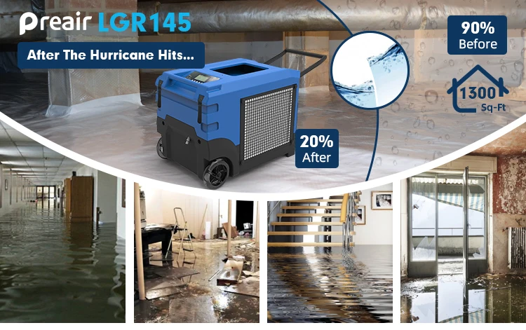 325 PPD water damage industrial commercial dehumidifier with air purifier home