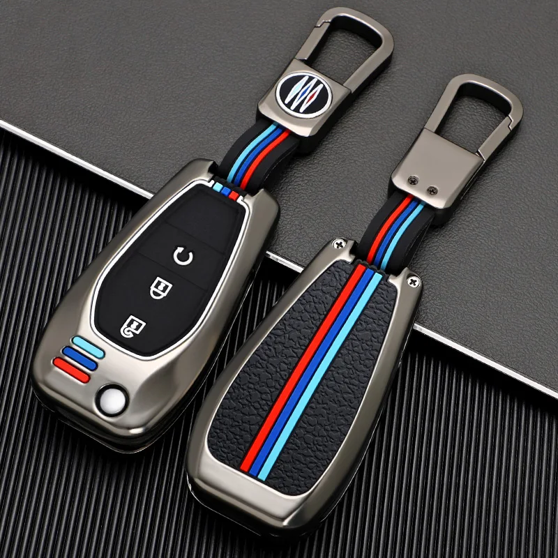 New Folding Car Key Covers Case Fob Shell For chevrolet Spark Sonic Camaro Volt Bolt Trax Malibu Cruze Car-styling Carbon fiber