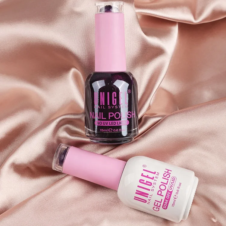 Unigel #199-#216 OEM/ODM 2in1 Gorgeous Matching 98% UV Gel Polish and Nail Lacquer for Nail Salon