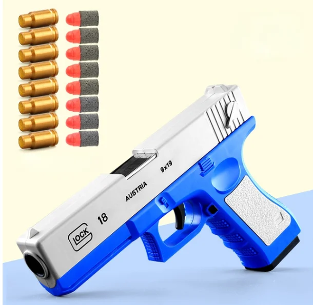 Игрушечный пистолет для детей, пластиковый игрушечный пистолет EVA M1911, развлекательные игрушки для детей