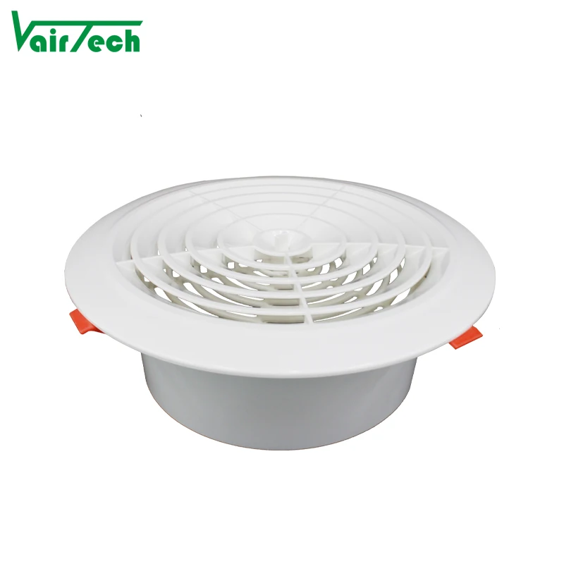 Round Adjustable Air Conditioning Disc Air Valve Plastic Ceiling Air Vent