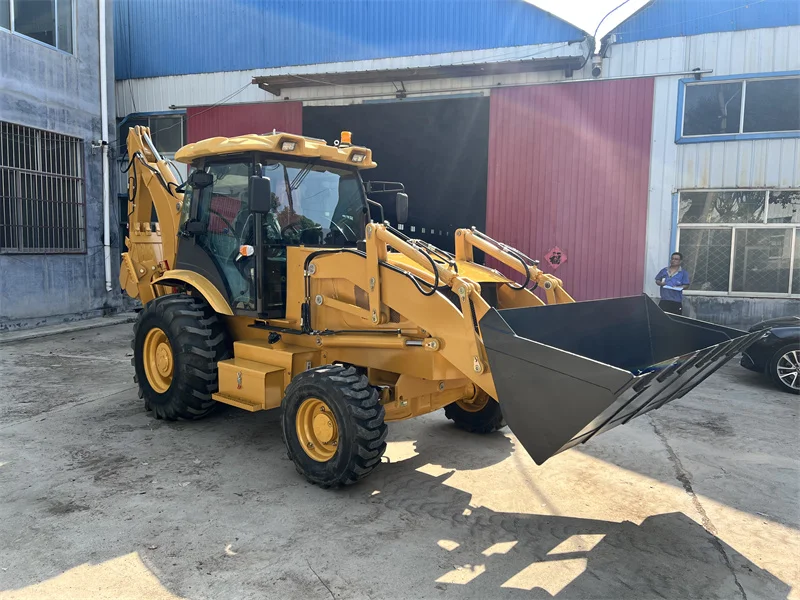 full hydraulic chinese backhoe loader new tractor loader for sale with A/C cabin