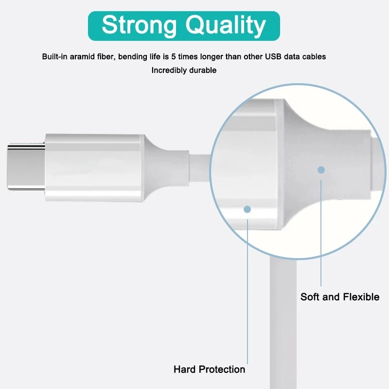 2022 100W USB  to USB Type-C Cable Fast Charge Data Cable For Huawei P30 Samsung Xiaomi Phone Data Line Quick Charge Accessories