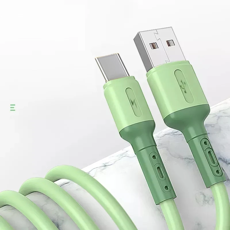 Wholesale Fast Charging Soft Liquid Silicon Material Data Cable Type C Mobile Phone Charger USB Cable for iPhone