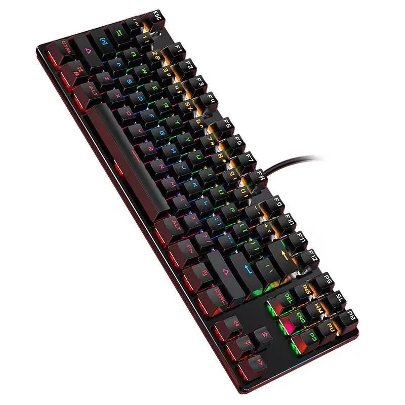 K400 Mechanical Keyboard 87-key USB jack luminous game keyboard