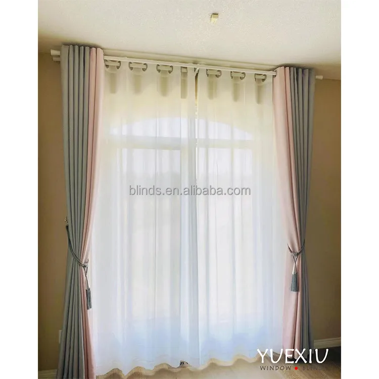 Wholesale Ready Made Curtain Window Polyester Sheer Curtains Fabric Decoration