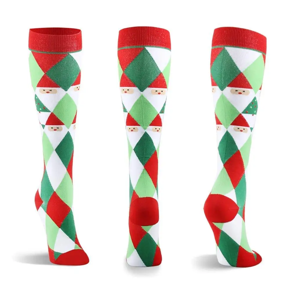 Оптовая продажа спортивные гольфы рождественские носки медицинские компрессионные для медсестер путешествий