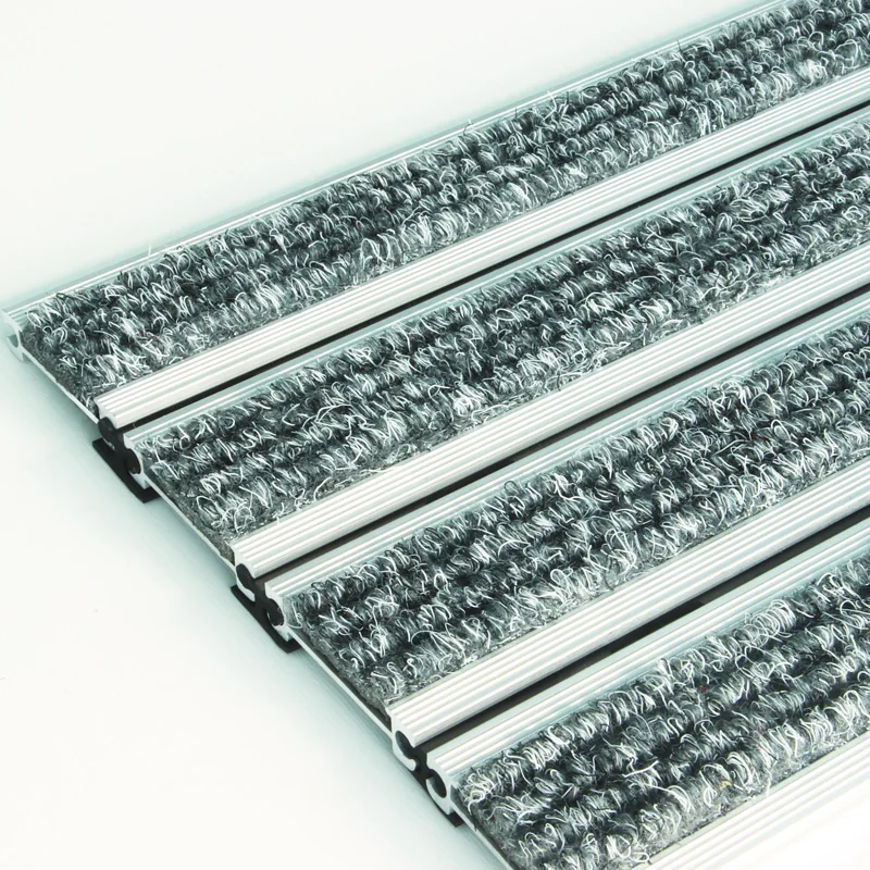 Welcome Belgium aluminum commercial metal door carpet entrance for shop control dust mat aluminum recessed mat