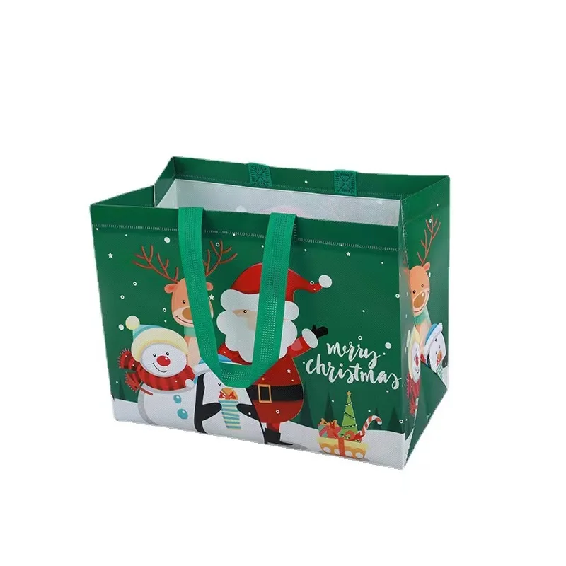 Christmas High Quality Shopping Gifts Clothing Non-Woven Bags  With Handle Package Wholesale