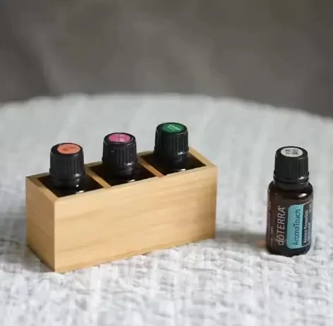 Wooden Essential Oil Display Stand Tabletop Essential Oils Perfume Storage Racks Oil Bottles Holder