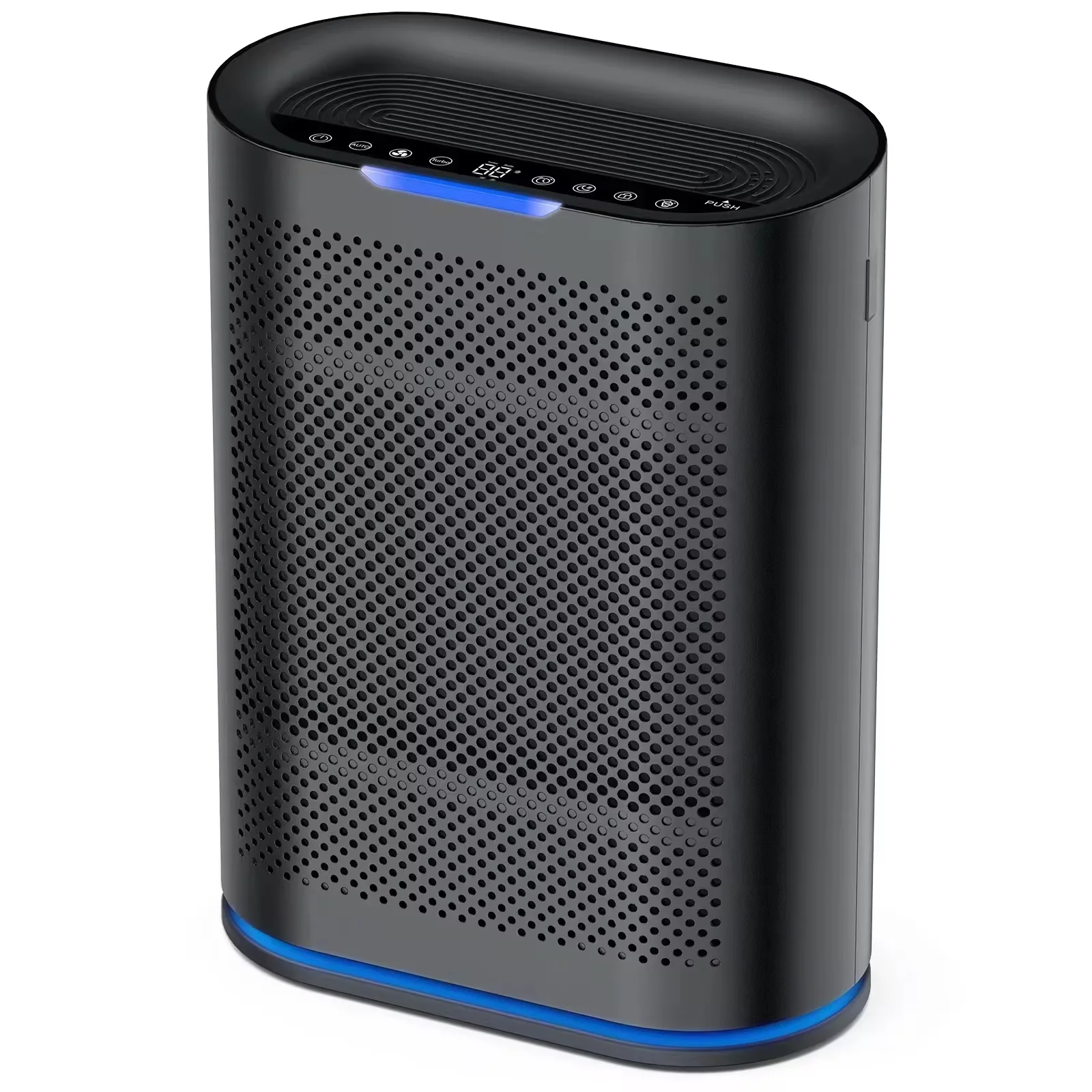 Katald новый дизайн ABS черный домашний очиститель воздуха со светодиодным дисплеем красочный свет активированный угольный фильтр Hepa для комнаты и рабочего стола