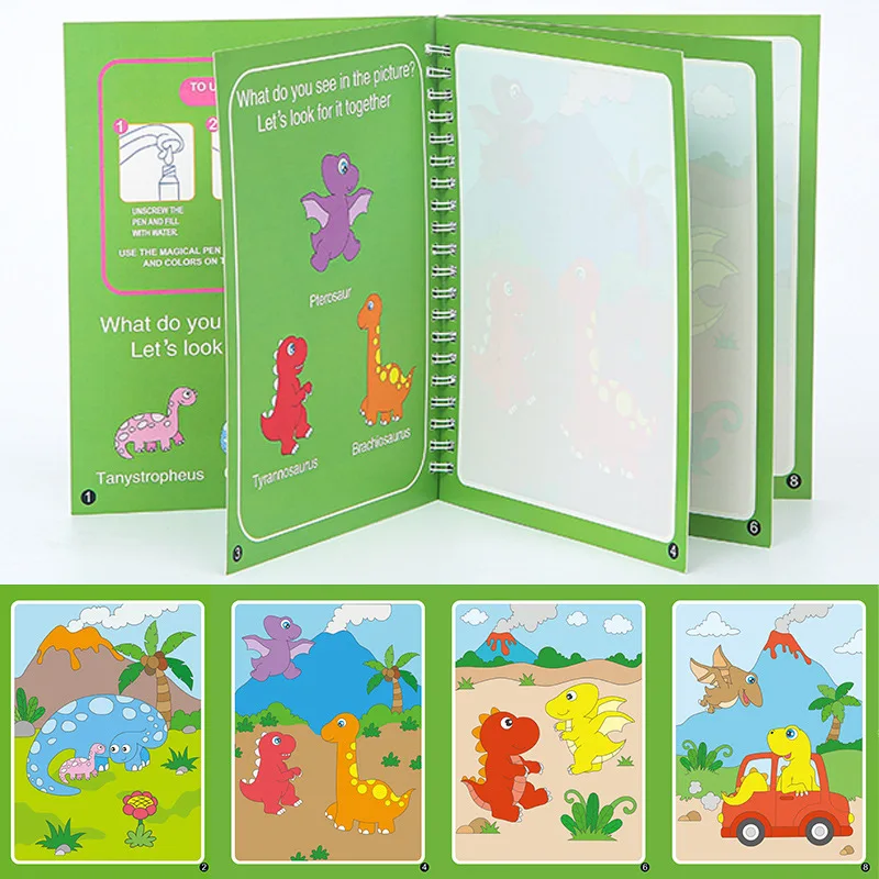 Wholesale Factory  Magical Water Painting Drawing Book Coloring Water Coloring Drawing Book Toys for Kids