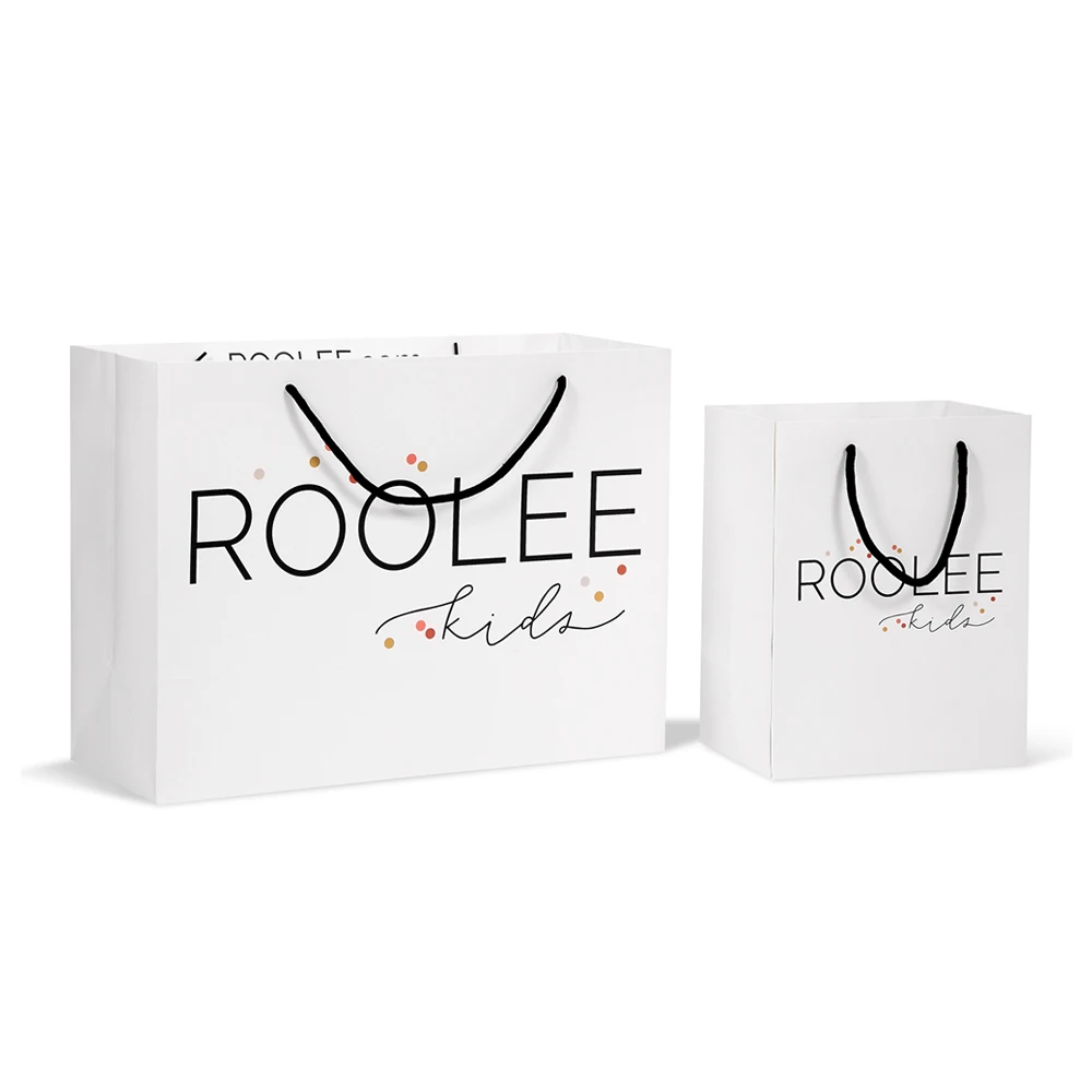 Custom Luxury Eco-Friendly Foldable Gift Garment Paper Shopping Bags With Logo Print