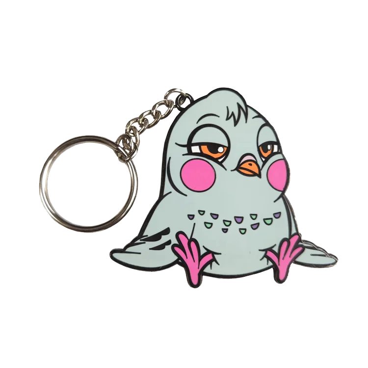 High quality wholesale custom your logo hard enamel metal keychain