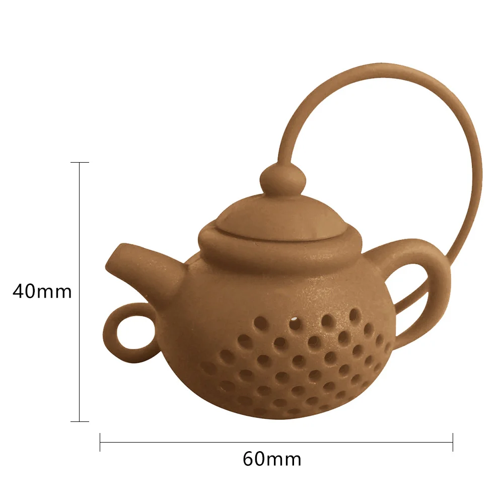 Silicone Teapot-Shape Tea Strainer Silicone Tea Bag Infuser Leaf Filter Diffuser Teaware Teapot Accessory Kitchen Gadget