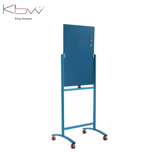 KBW best quality magnet Glass flip chart easel with whiteboard stand